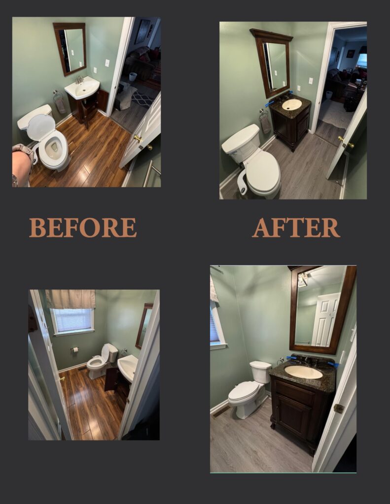 Before and After  bathroom remodeling 