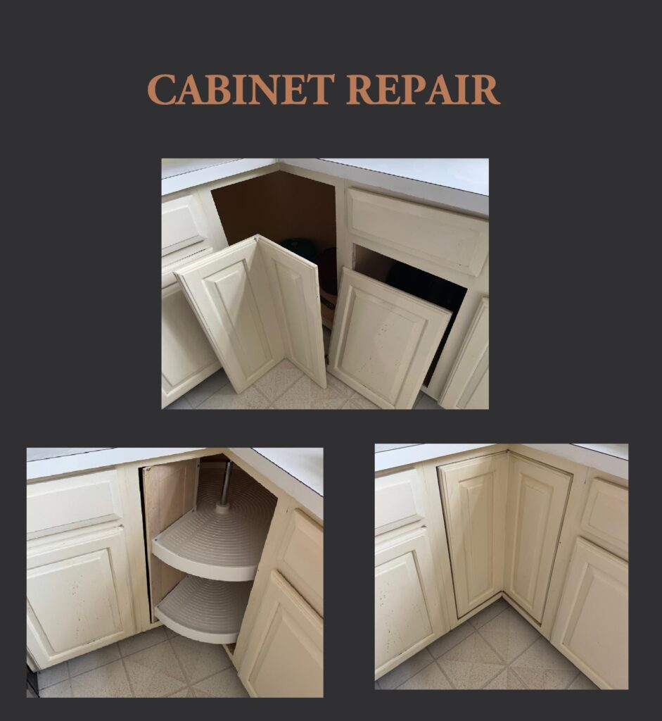 Before and After of replacing missing Lazy Susan 